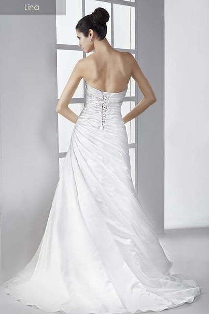 Свадебное платье Lina. Силуэт А-силуэт. Цвет Белый / Молочный. Вид 2