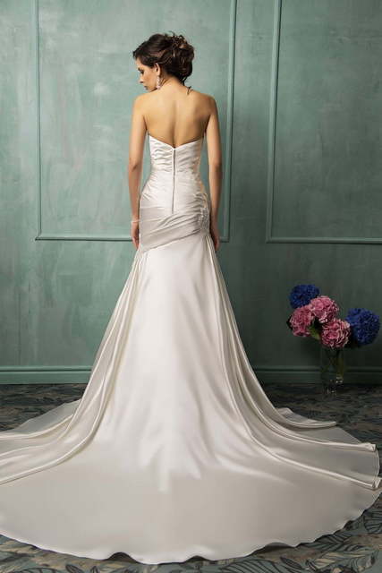 Свадебное платье Velia. Силуэт А-силуэт. Цвет Айвори / Капучино. Вид 2