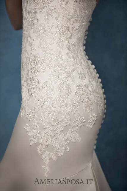 Свадебное платье Caterina. Силуэт А-силуэт. Цвет Белый / Молочный. Вид 3