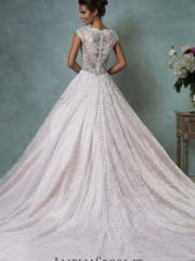 Свадебное платье Dominika. Силуэт Пышное, А-силуэт. Цвет Белый / Молочный, оттенки Розового. Вид 2