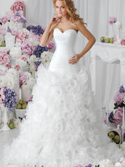 Свадебное платье Rina. Силуэт А-силуэт. Цвет Белый / Молочный. Вид 1