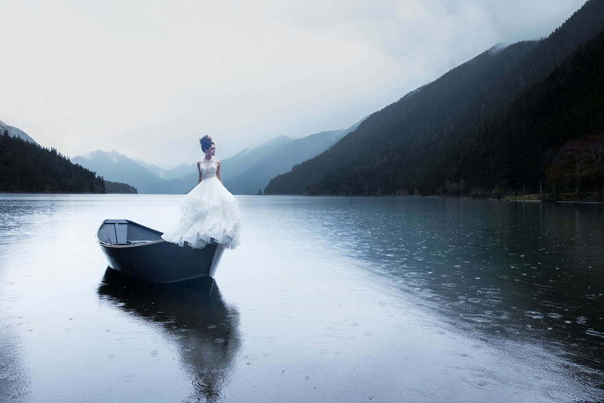 Свадебное платье C380. Силуэт Пышное, А-силуэт. Цвет Айвори / Капучино, Белый / Молочный. Вид 7