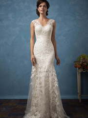 Свадебное платье Glenda. Силуэт А-силуэт, Прямое. Цвет Белый / Молочный. Вид 1