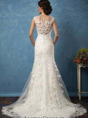 Свадебное платье Glenda. Силуэт А-силуэт, Прямое. Цвет Белый / Молочный. Вид 2