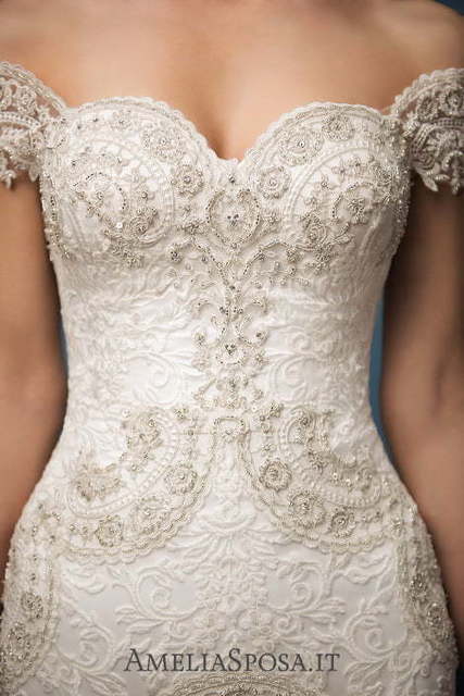 Свадебное платье Rosa. Силуэт А-силуэт. Цвет Айвори / Капучино, Белый / Молочный. Вид 3