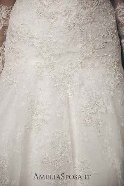 Свадебное платье Fabianna. Силуэт А-силуэт. Цвет Белый / Молочный. Вид 3