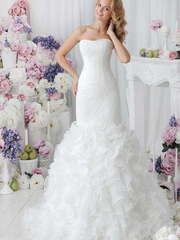 Свадебное платье Gabriela. Силуэт А-силуэт, Рыбка. Цвет Белый / Молочный. Вид 1