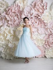 Свадебное платье Беатрис. Силуэт А-силуэт. Цвет Голубой / Синий. Вид 1