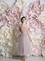 Свадебное платье Эстель. Силуэт А-силуэт. Цвет оттенки Розового, Лавандовый / Фиолетовый. Вид 1