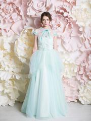 Свадебное платье Жозефин. Силуэт А-силуэт. Цвет Голубой / Синий, Тиффани. Вид 1