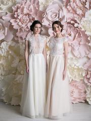 Свадебное платье Симоне. Силуэт А-силуэт. Цвет Белый / Молочный, Айвори / Капучино. Вид 2