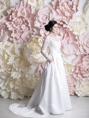 Свадебное платье Рейманд. Силуэт А-силуэт. Цвет Белый / Молочный. Вид 1