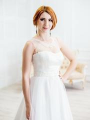 Свадебное платье Лучиана. Силуэт А-силуэт. Цвет Белый / Молочный. Вид 2