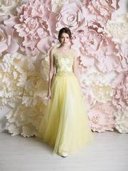 Свадебное платье Аурели. Силуэт А-силуэт. Цвет Айвори / Капучино, Золото. Вид 2