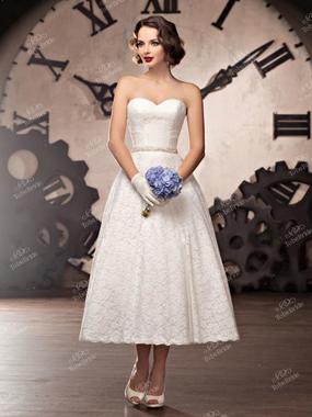 Свадебное платье Арт. tbr-030315. Силуэт А-силуэт. Цвет Белый / Молочный. Вид 1
