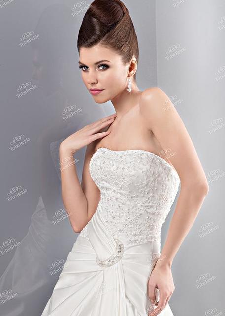 Свадебное платье Арт. tbr-010315. Силуэт А-силуэт. Цвет Белый / Молочный. Вид 2