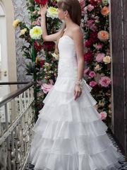 Свадебное платье Арт. 082. Силуэт А-силуэт. Цвет Белый / Молочный. Вид 2