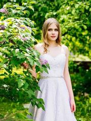 Свадебное платье Арт. КР-0233. Силуэт А-силуэт. Цвет Белый / Молочный. Вид 2