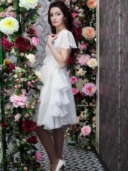 Свадебное платье Арт. 081. Силуэт А-силуэт. Цвет Белый / Молочный. Вид 1