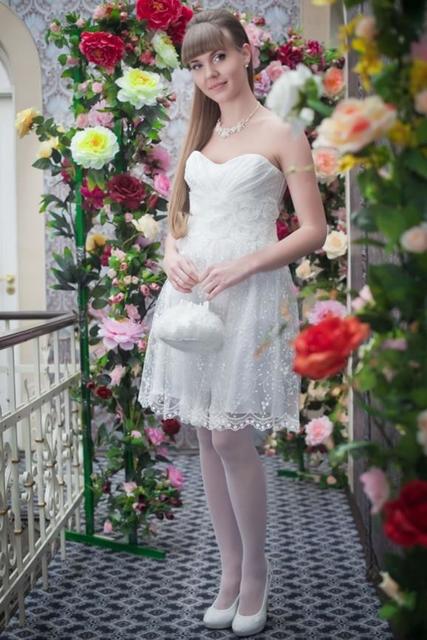 Свадебное платье Арт. 078. Силуэт А-силуэт. Цвет Белый / Молочный. Вид 2