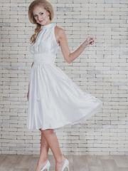 Свадебное платье Арт. 153. Силуэт А-силуэт. Цвет Белый / Молочный. Вид 1