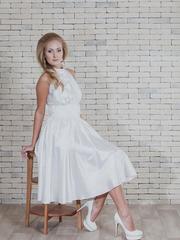 Свадебное платье Арт. 153. Силуэт А-силуэт. Цвет Белый / Молочный. Вид 2