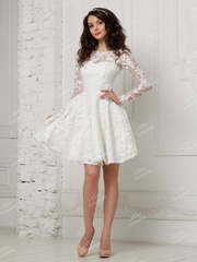 Свадебное платье NN047. Силуэт А-силуэт. Цвет Белый / Молочный. Вид 1