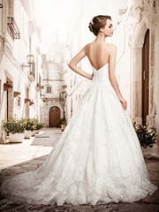 Свадебное платье PP021. Силуэт А-силуэт. Цвет Белый / Молочный. Вид 2