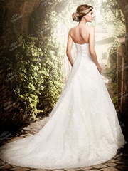 Свадебное платье PP015. Силуэт А-силуэт. Цвет Белый / Молочный. Вид 2