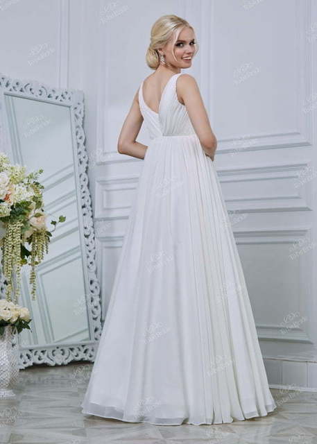 Свадебное платье RB007. Силуэт А-силуэт. Цвет Белый / Молочный. Вид 2