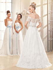 Свадебное платье ME010Y1. Силуэт А-силуэт. Цвет Белый / Молочный. Вид 2