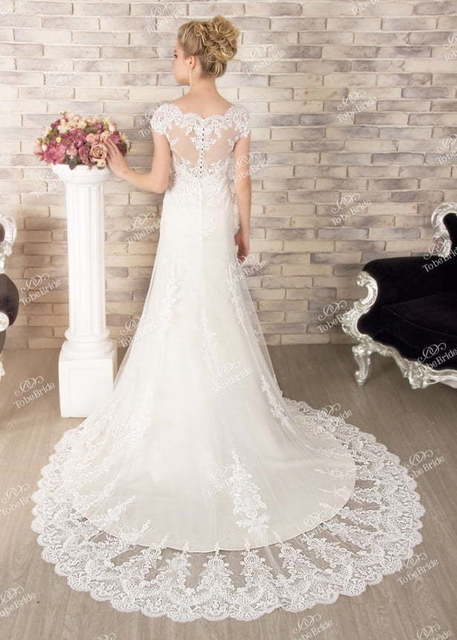 Свадебное платье SL0177. Силуэт А-силуэт. Цвет Айвори / Капучино, Белый / Молочный. Вид 2