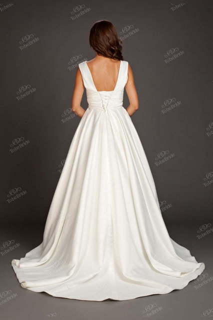 Свадебное платье BR003. Силуэт Пышное, А-силуэт. Цвет Белый / Молочный. Вид 2