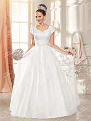 Свадебное платье SL0149. Силуэт Пышное, А-силуэт. Цвет Белый / Молочный. Вид 1