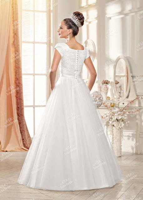 Свадебное платье SL0149. Силуэт Пышное, А-силуэт. Цвет Белый / Молочный. Вид 2