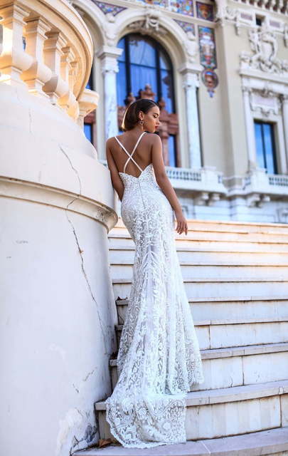 Свадебное платье Kendall. Силуэт А-силуэт, Рыбка. Цвет Белый / Молочный, Айвори / Капучино. Вид 2