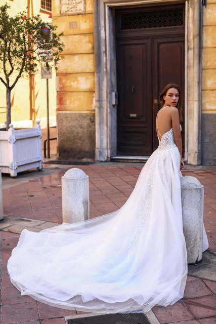 Свадебное платье Kendall. Силуэт А-силуэт, Рыбка. Цвет Белый / Молочный, Айвори / Капучино. Вид 3