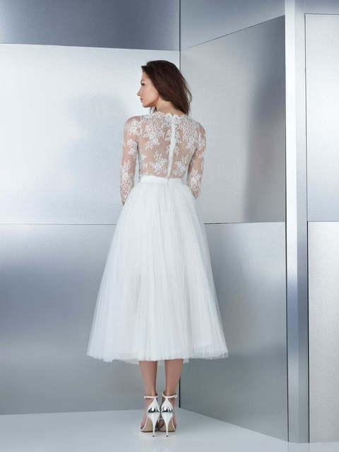 Свадебное платье 4739. Силуэт Пышное, А-силуэт. Цвет Белый / Молочный. Вид 2