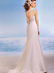 Свадебное платье Девон. Силуэт А-силуэт, Прямое, Рыбка. Цвет Белый / Молочный. Вид 2