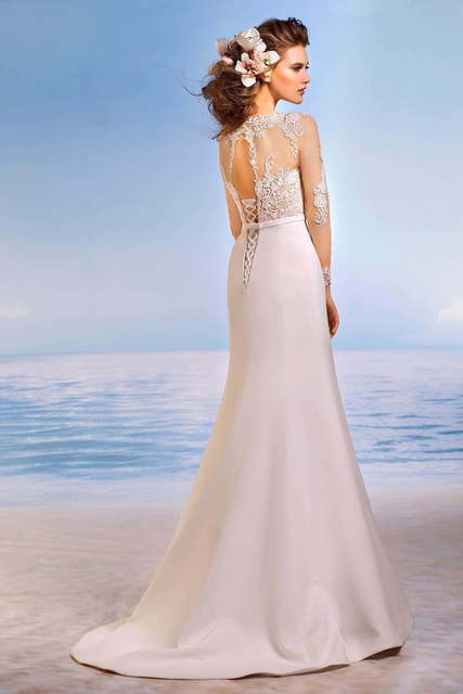 Свадебное платье Девон. Силуэт Рыбка, А-силуэт, Прямое. Цвет Белый / Молочный. Вид 2