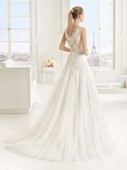 Свадебное платье Elche. Силуэт А-силуэт. Цвет Белый / Молочный. Вид 2