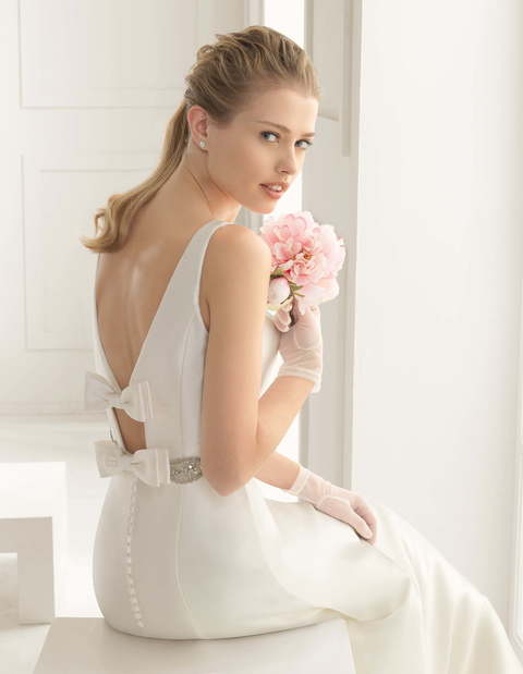 Свадебное платье Entenza. Силуэт А-силуэт. Цвет Белый / Молочный. Вид 3