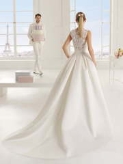 Свадебное платье Eric. Силуэт А-силуэт. Цвет Белый / Молочный. Вид 2