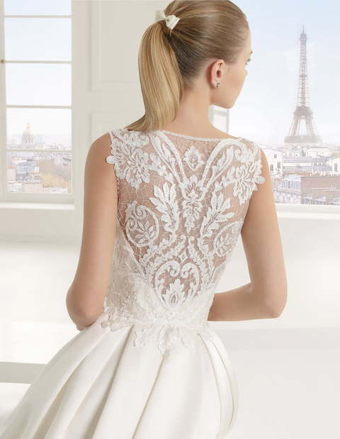 Свадебное платье Eric. Силуэт А-силуэт. Цвет Белый / Молочный. Вид 3