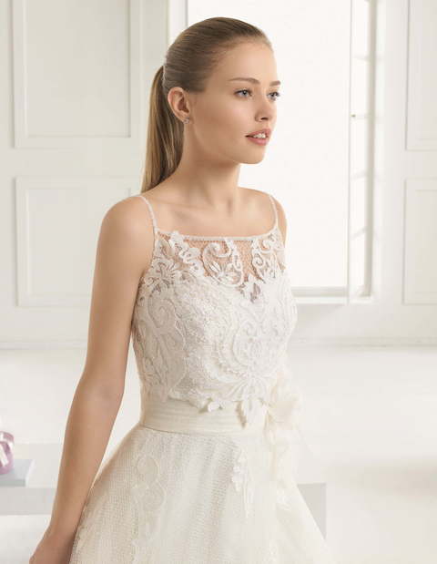 Свадебное платье Everest. Силуэт А-силуэт. Цвет Белый / Молочный. Вид 3