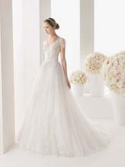 Свадебное платье Maldivas. Силуэт А-силуэт. Цвет Белый / Молочный. Вид 1