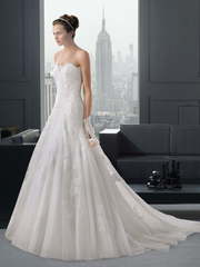 Свадебное платье Malory. Силуэт А-силуэт. Цвет Белый / Молочный. Вид 1