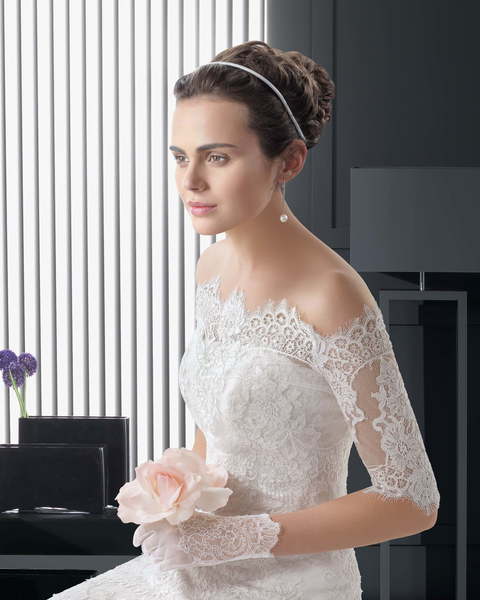 Свадебное платье Malory. Силуэт А-силуэт. Цвет Белый / Молочный. Вид 3