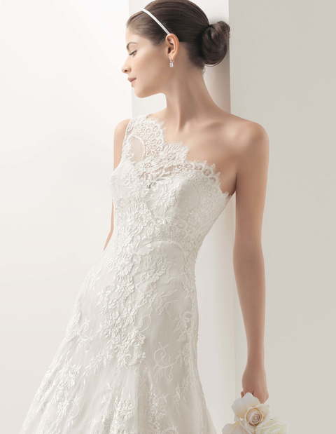 Свадебное платье Moscu. Силуэт Рыбка, А-силуэт. Цвет Белый / Молочный. Вид 3