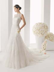 Свадебное платье Musgo. Силуэт А-силуэт, Рыбка. Цвет Белый / Молочный. Вид 1